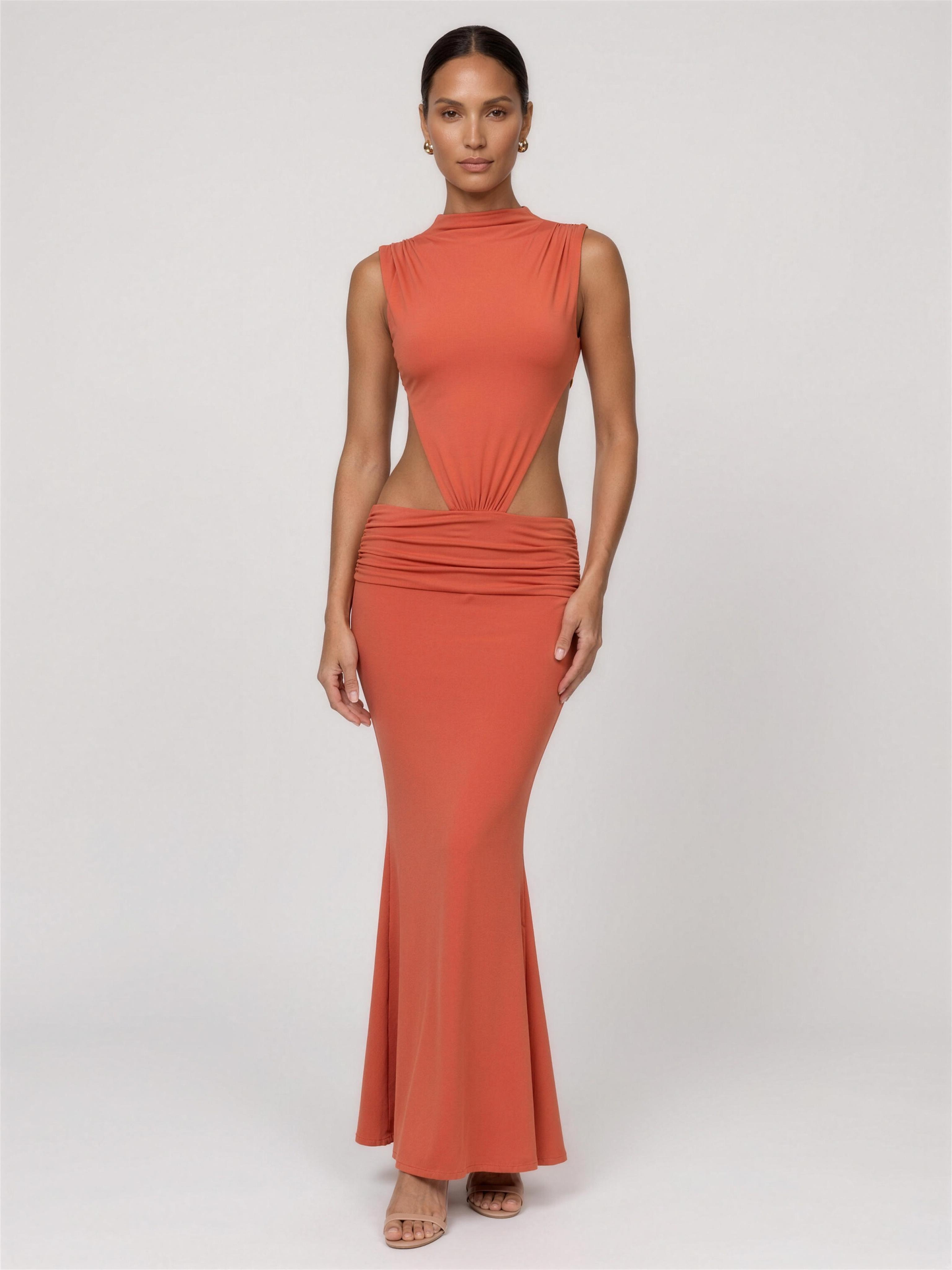 Ayla Maxi Dress - Burnt Orange