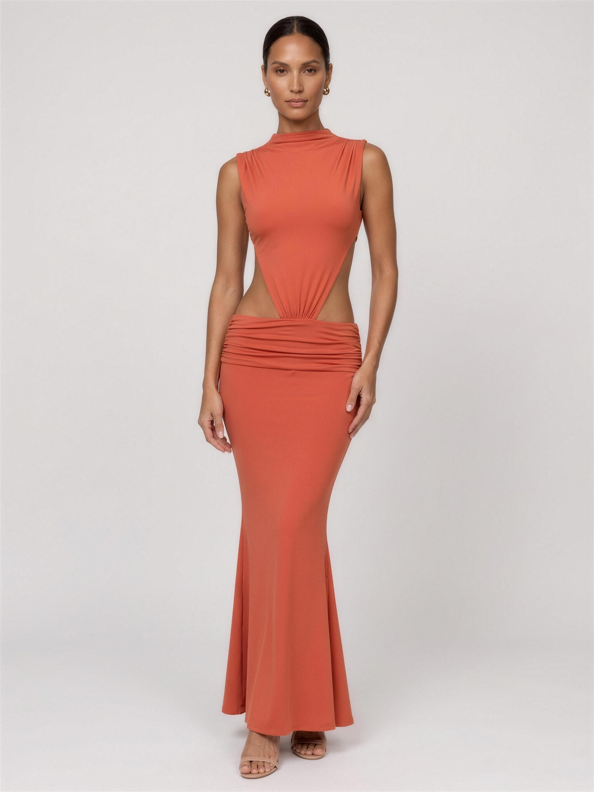 Ayla Maxi Dress - Burnt Orange