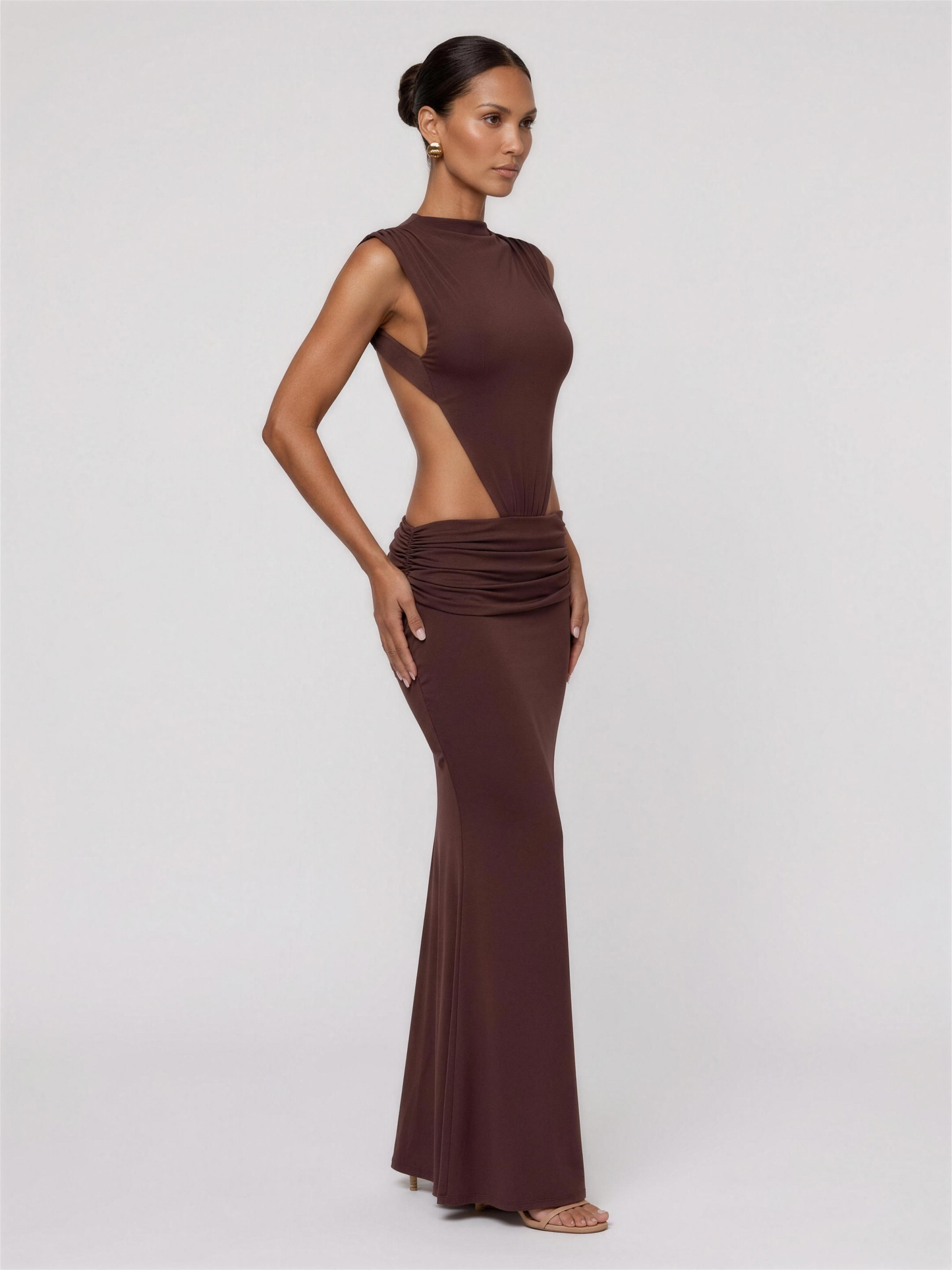 Ayla Maxi Dress - Brown