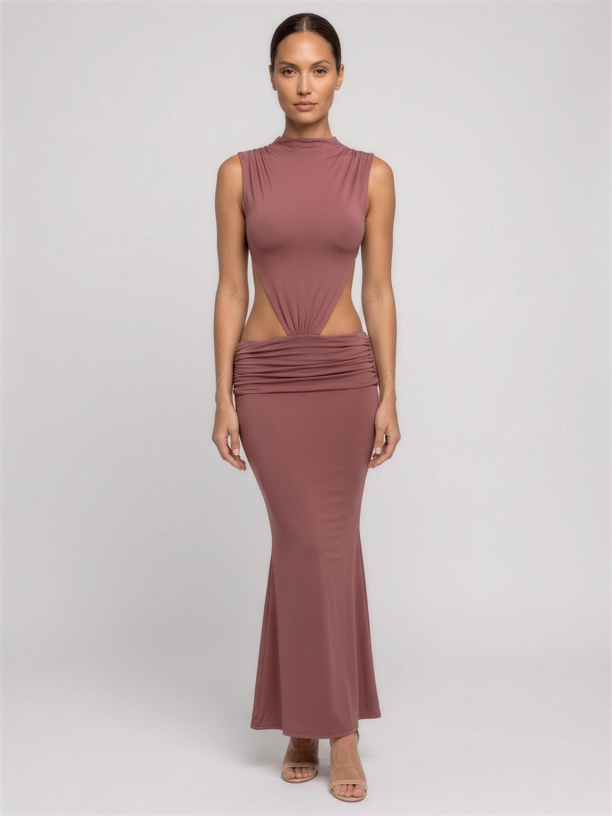 Ayla Maxi Dress - Rose Brown