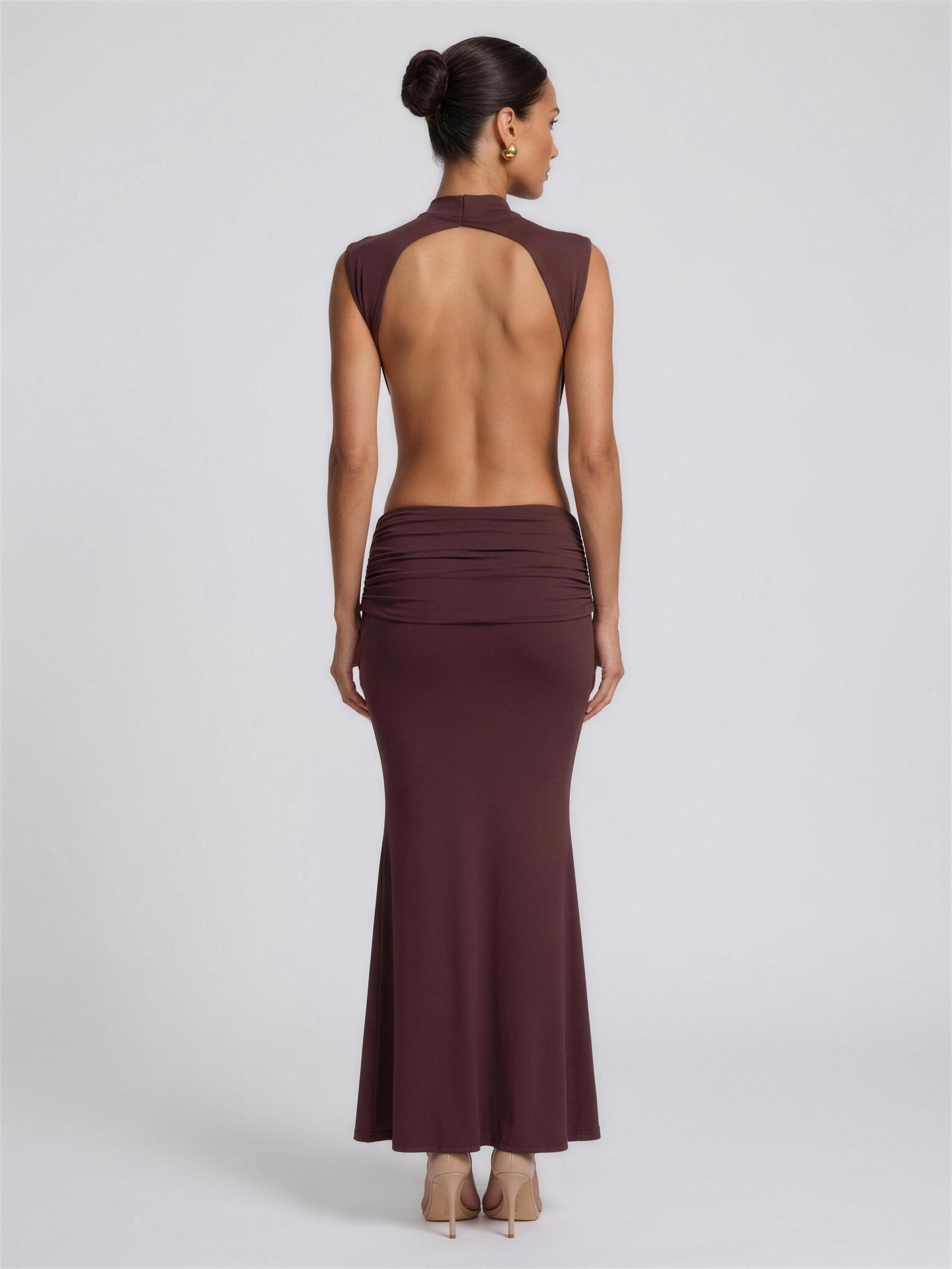 Ayla Maxi Dress - Brown