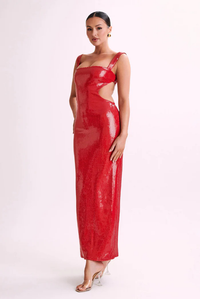 glossy red