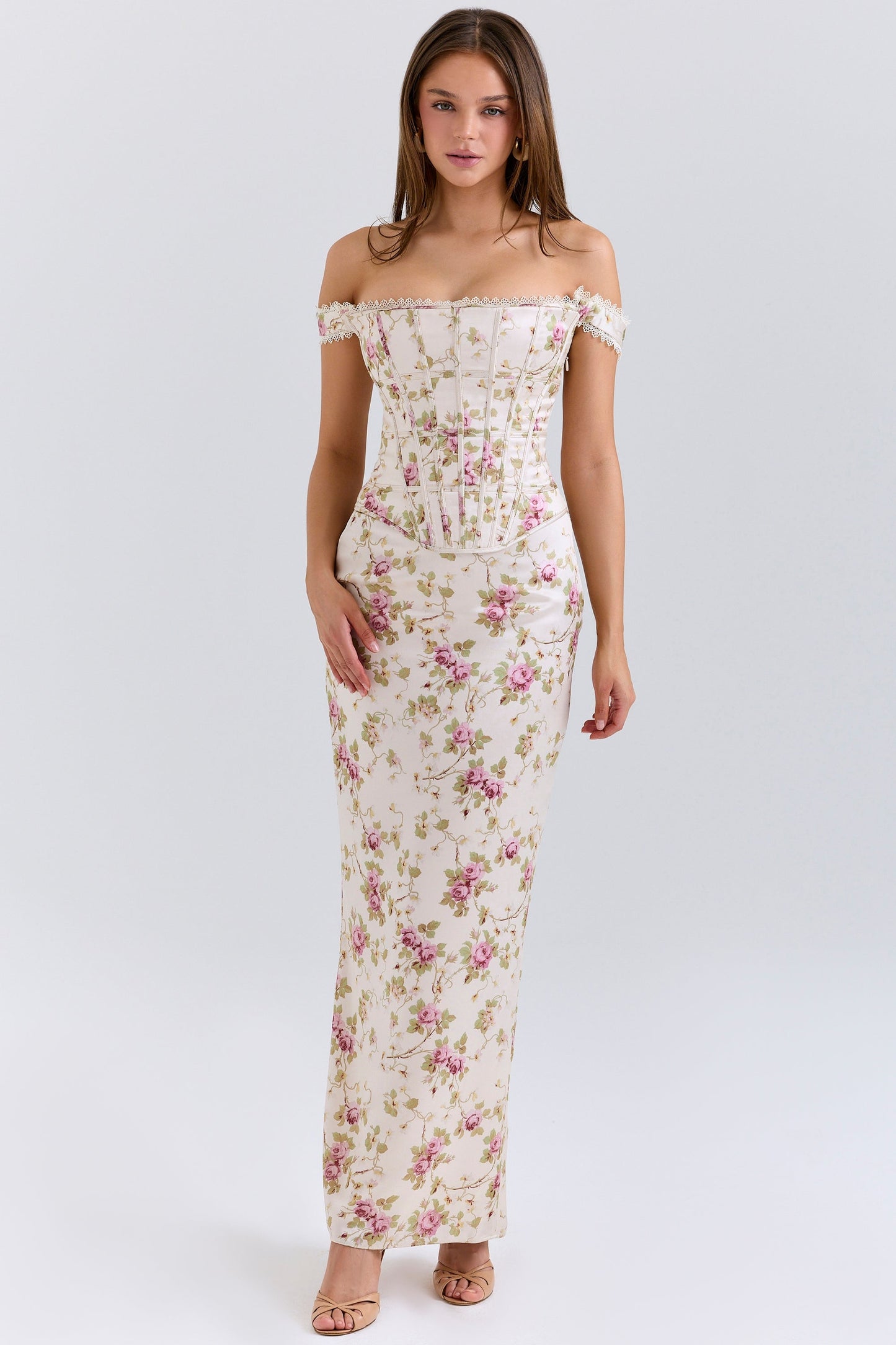 Keira Floral Backless Maxi Dress