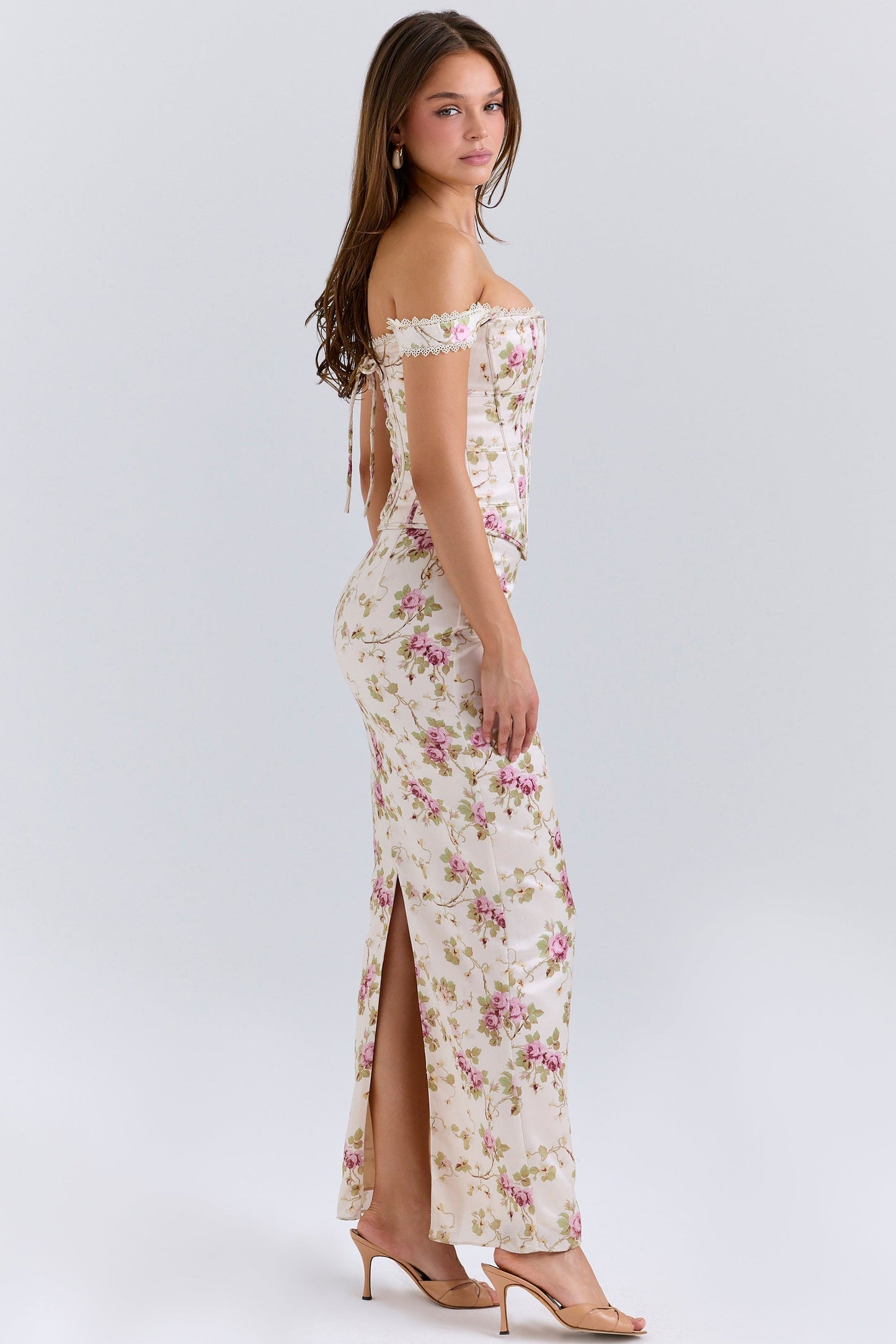 Keira Floral Backless Maxi Dress