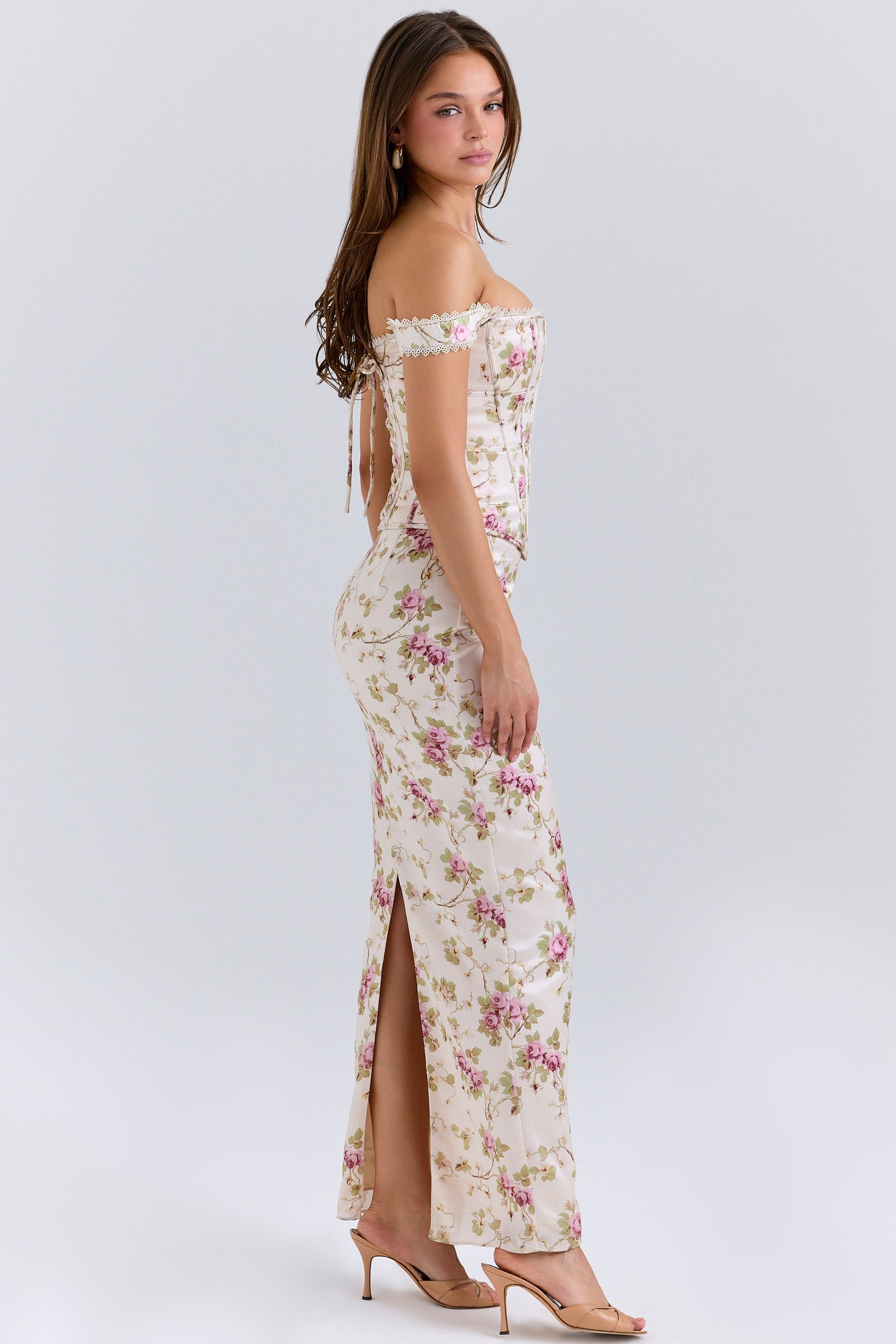 Keira Floral Backless Maxi Dress