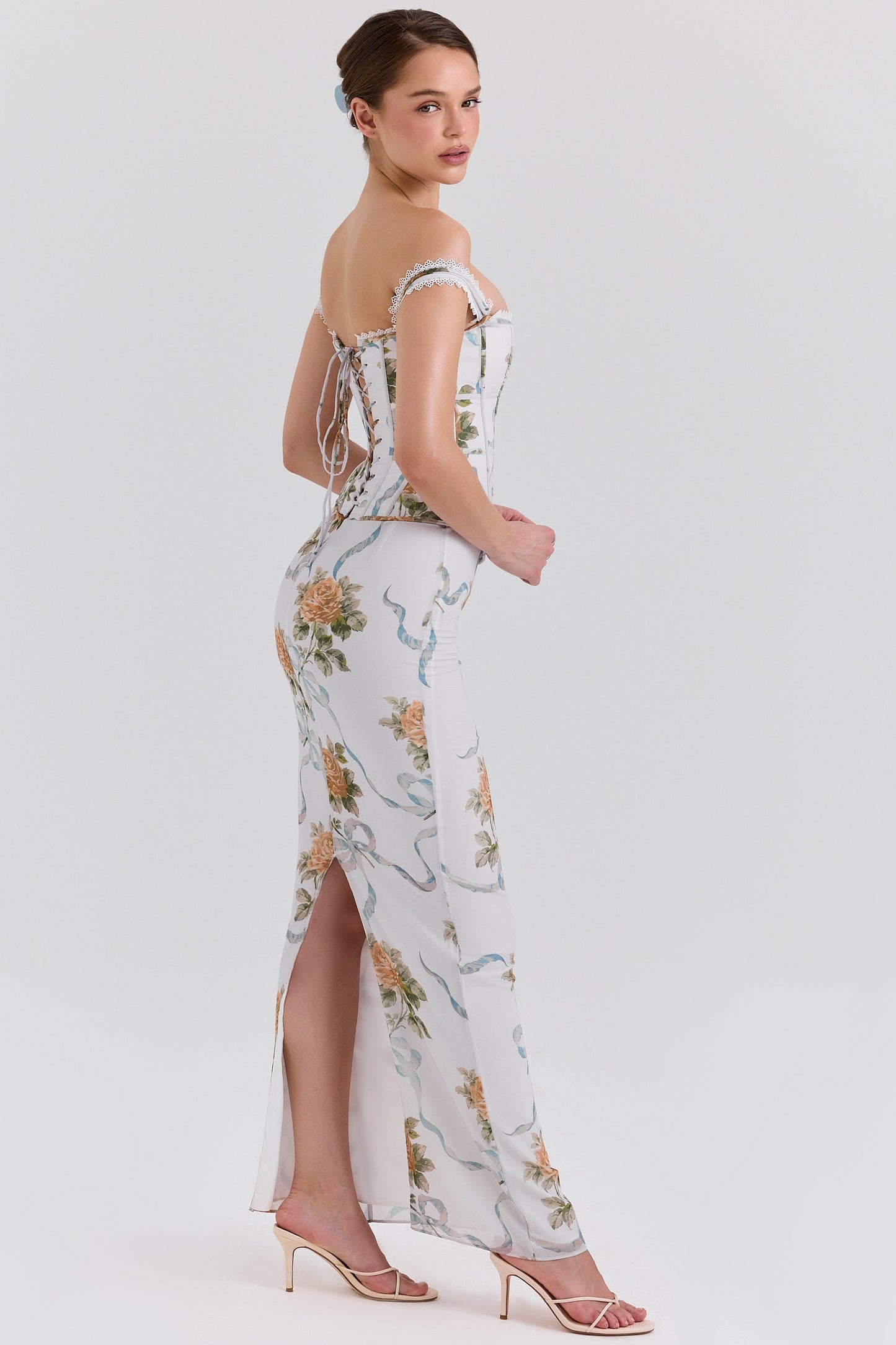 Keira Floral Backless Maxi Dress