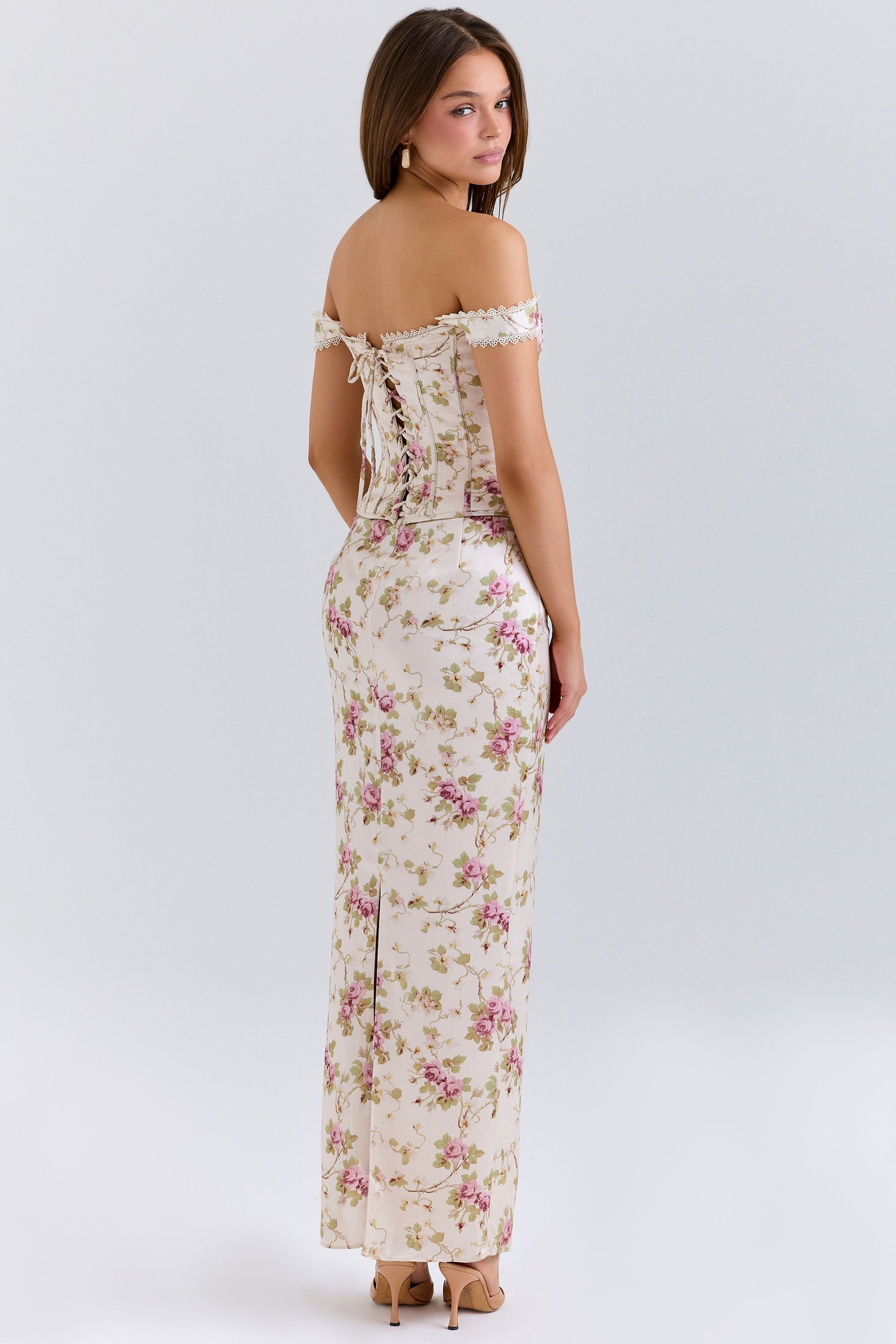 Keira Floral Backless Maxi Dress
