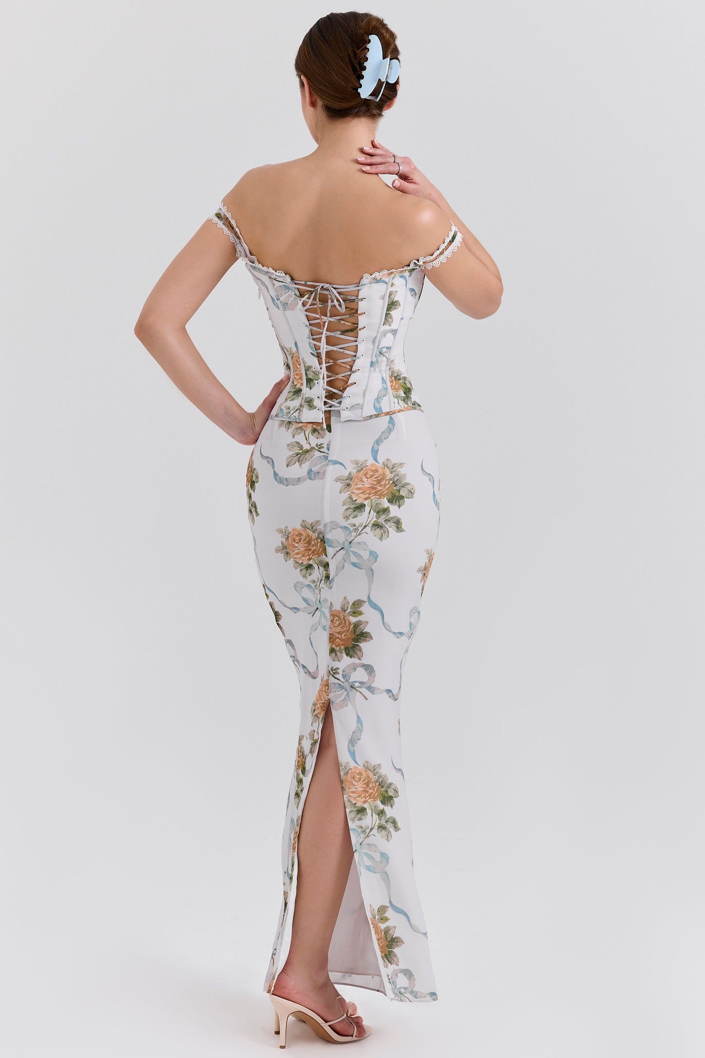 Keira Floral Backless Maxi Dress