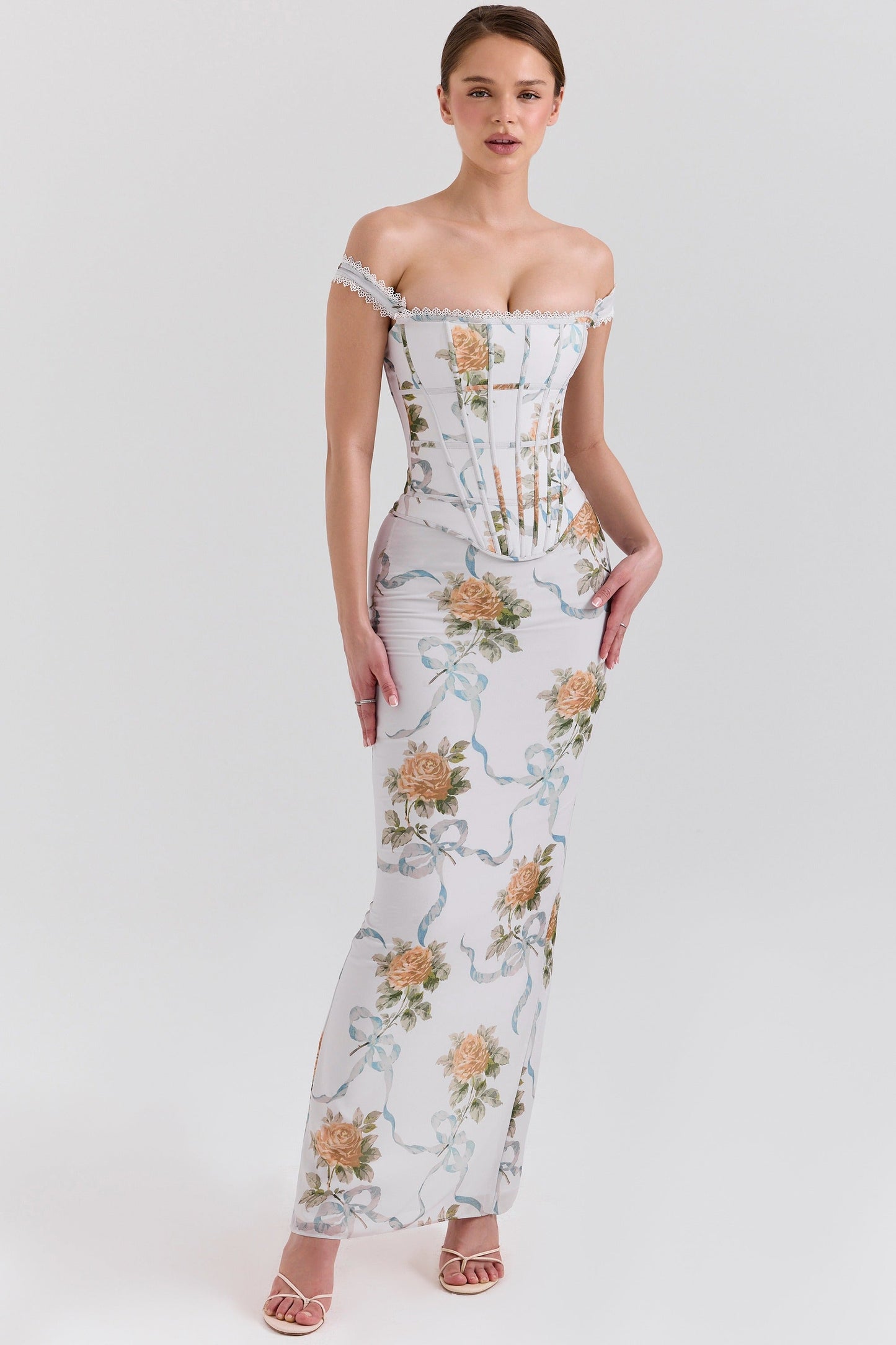 Keira Floral Backless Maxi Dress