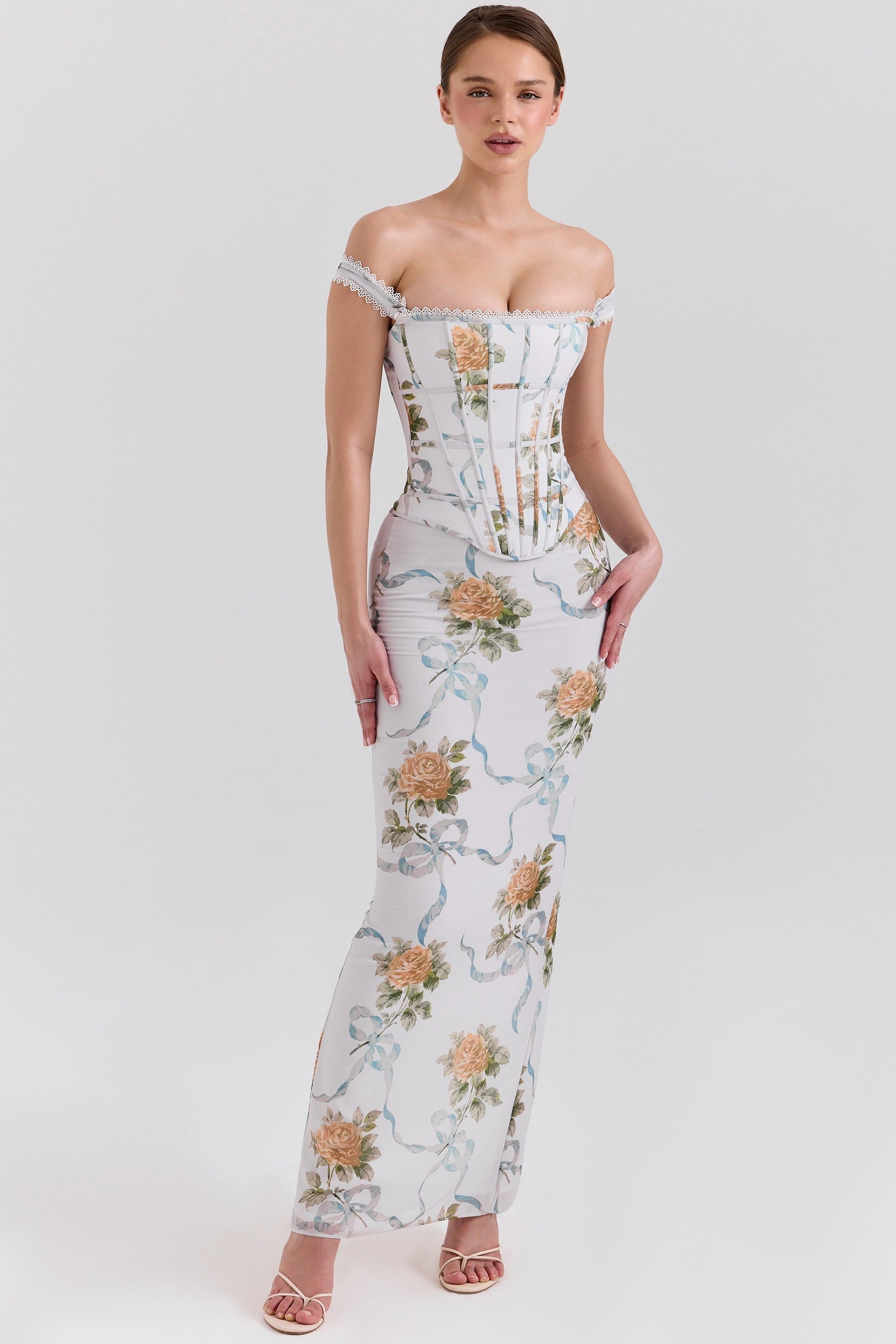 Keira Floral Backless Maxi Dress