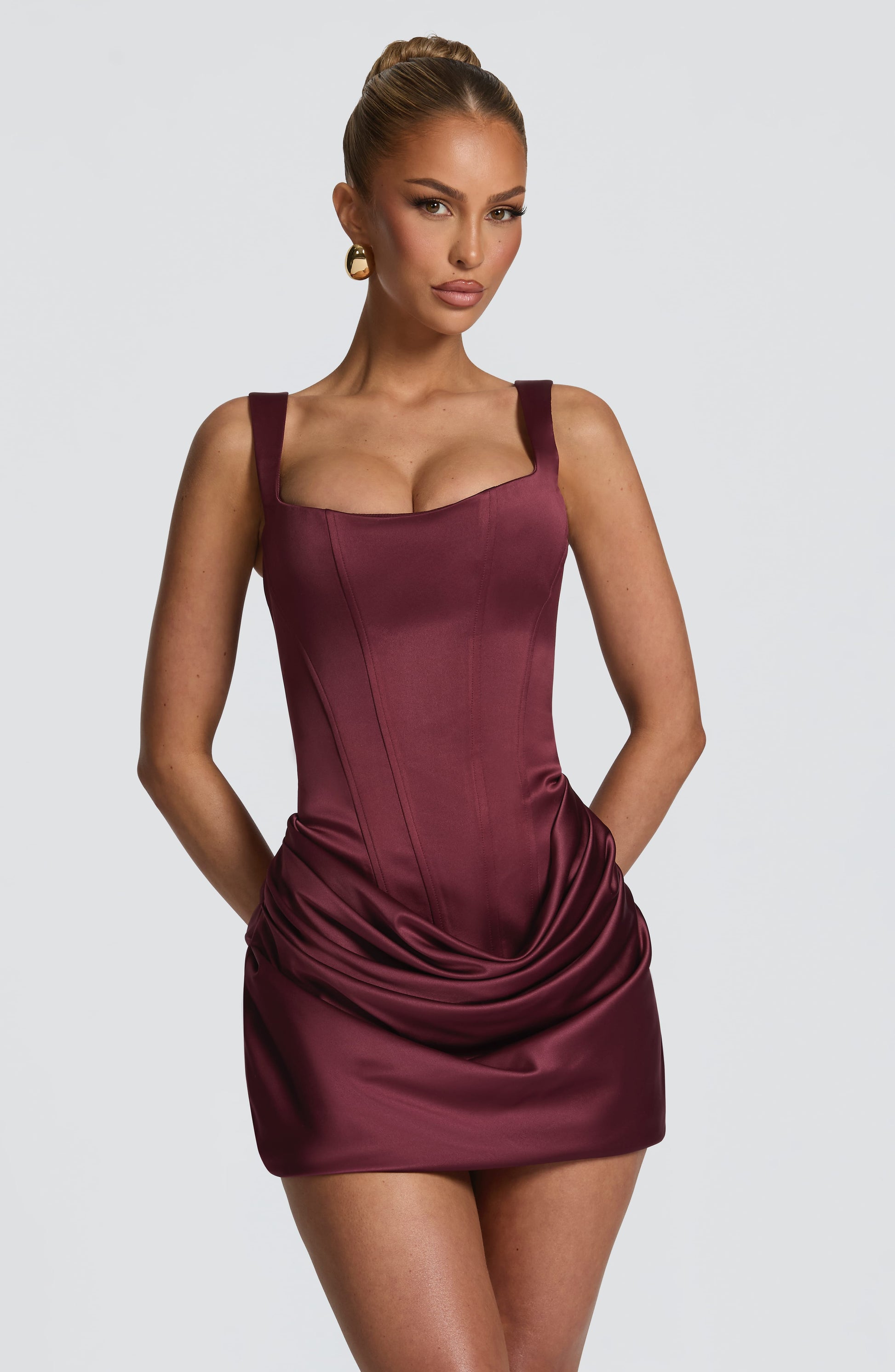 Antonia Mini Dress - Cherry Lacquer