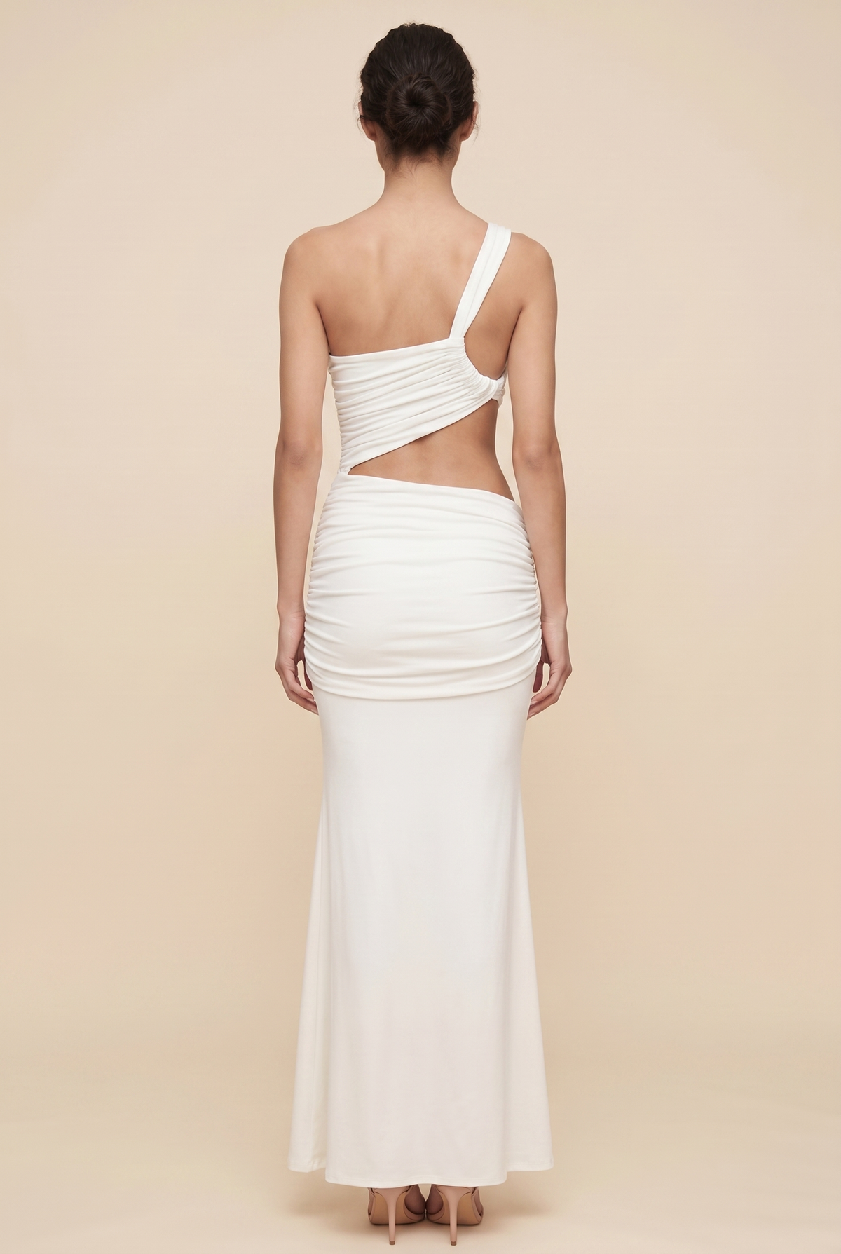 Isaura One Shoulder Maxi Dress - Ivory