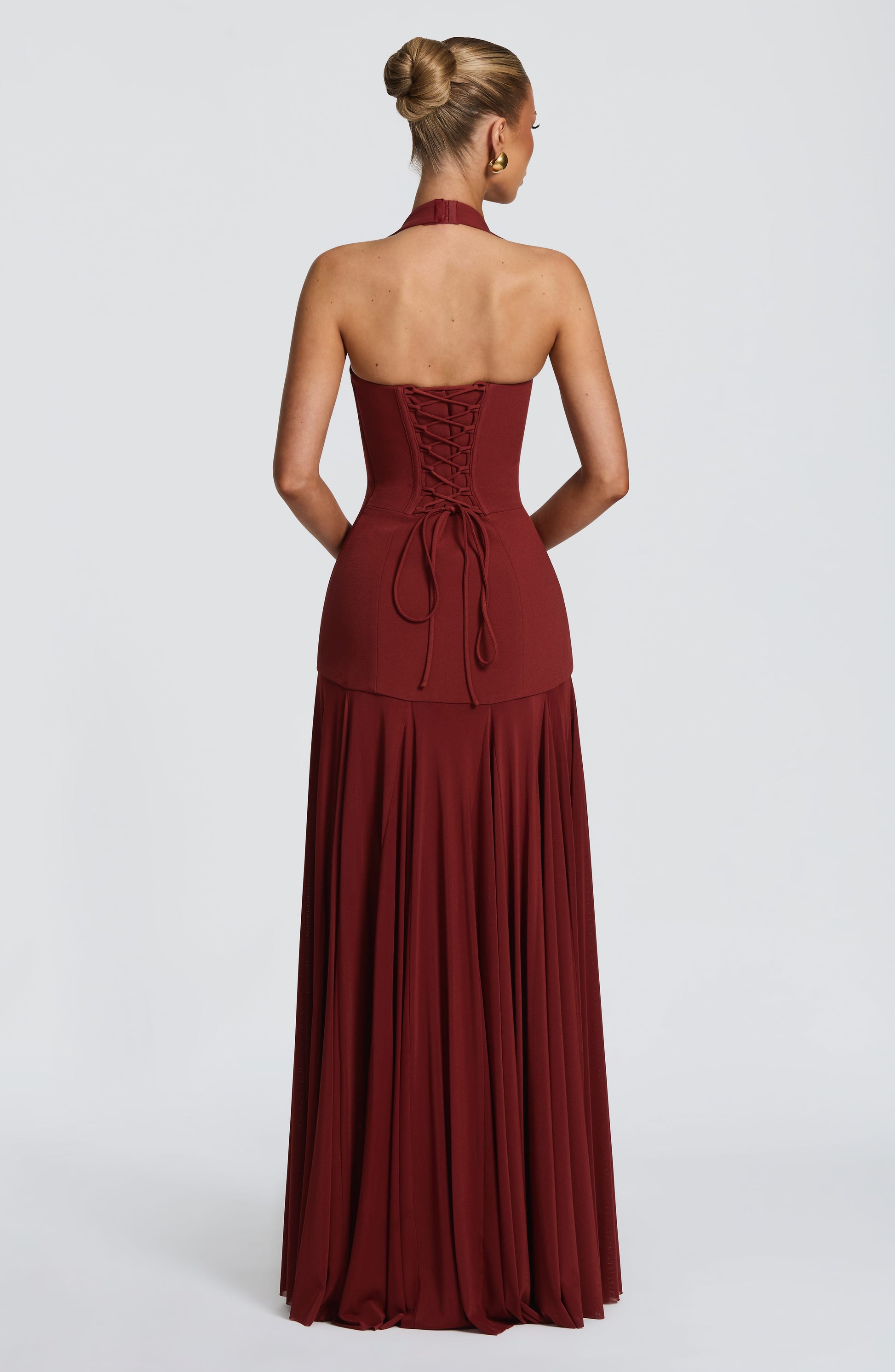 Jada Mesh Plunge Maxi Dress