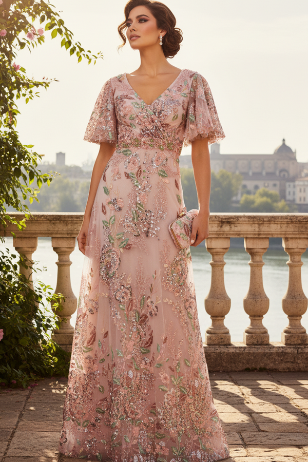 Jocasta Floral Embellished Gown