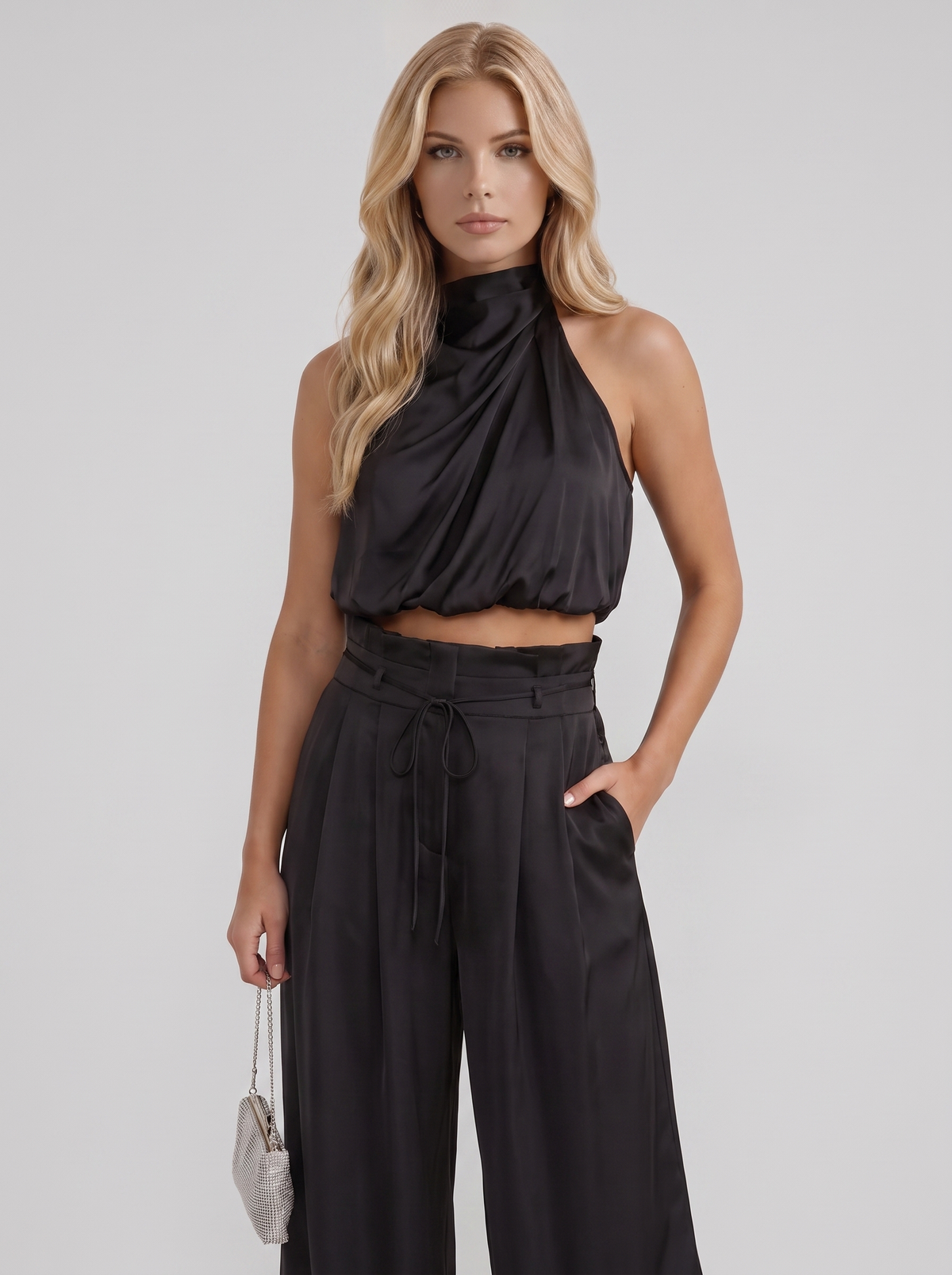 Kassia Pants Set - Black