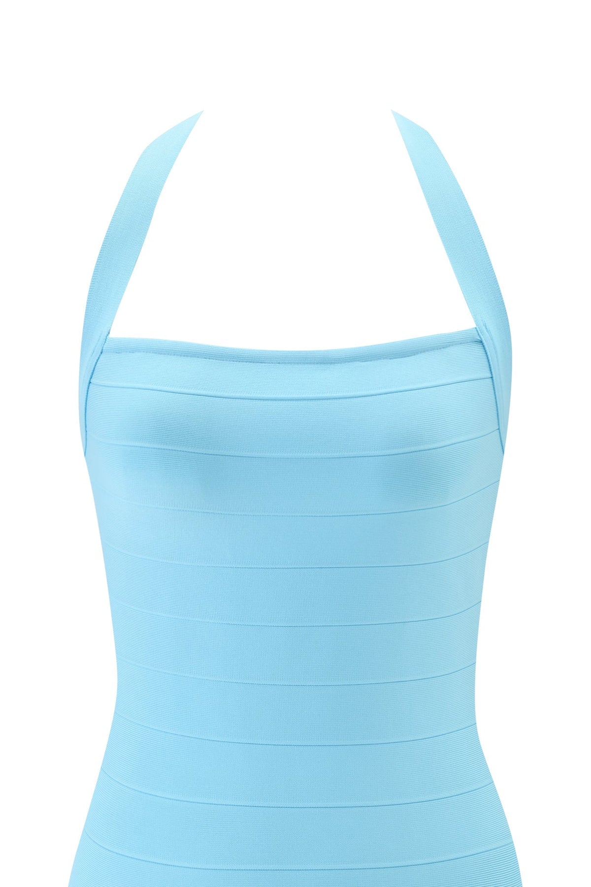 Adalyn Halter Bandage Mini Dress - Baby Blue
