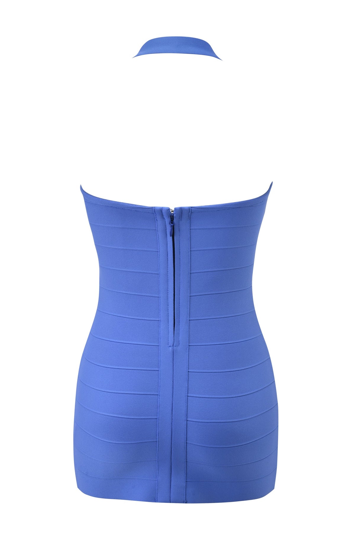 Adalyn Halter Bandage Mini Dress - Blue