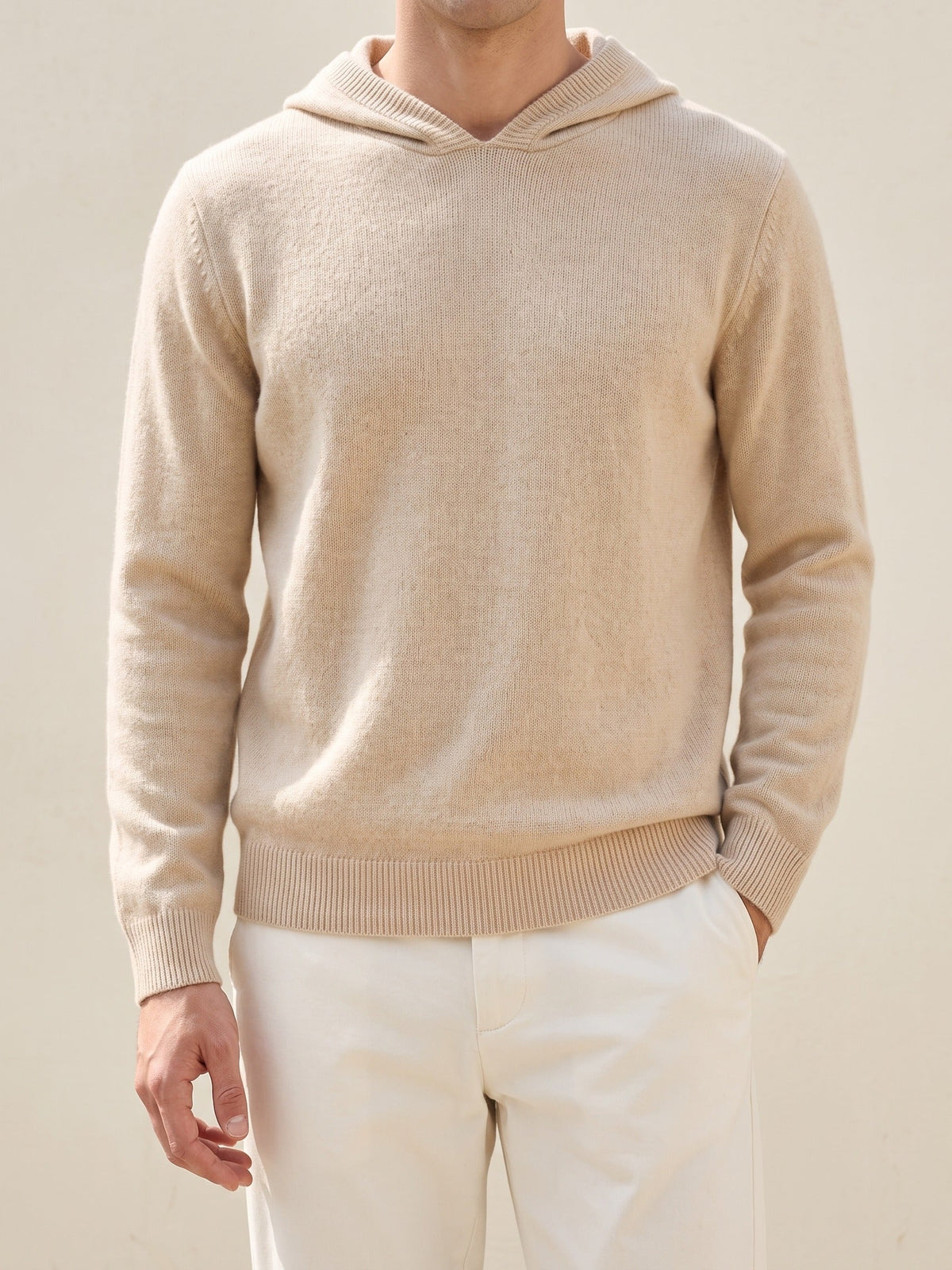 Adrian Hooded Sweater - Sand