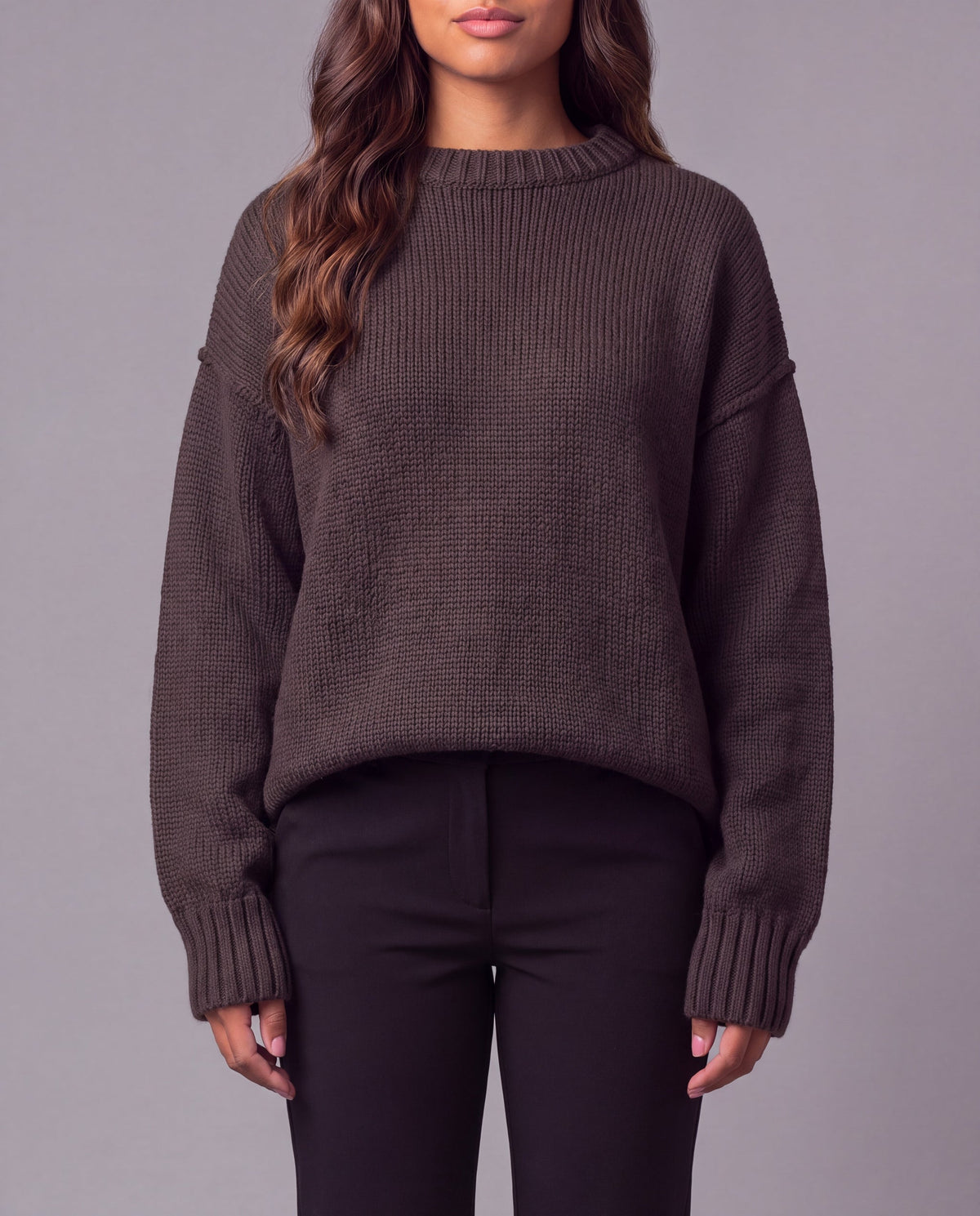 Aida Crew-Neck Knit Top
