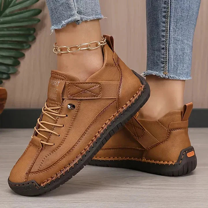 Albertine Mid-Top Sneakers - Brown