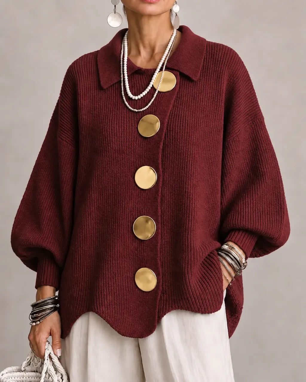 Alessa Collared Knit Top