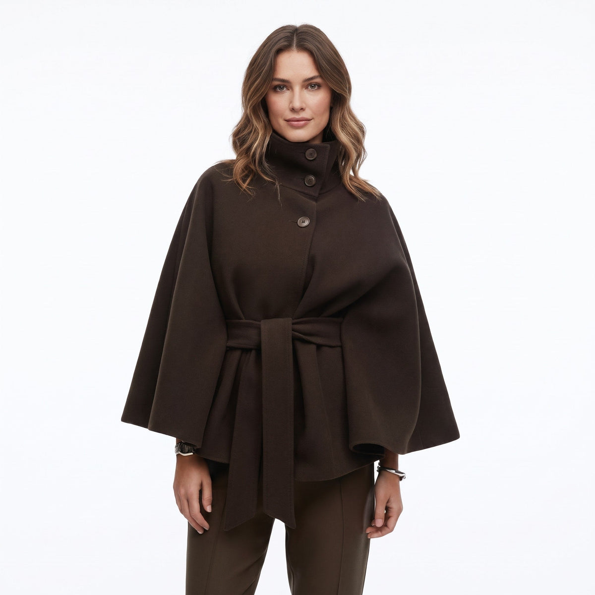 Amalia Belted Cape Coat