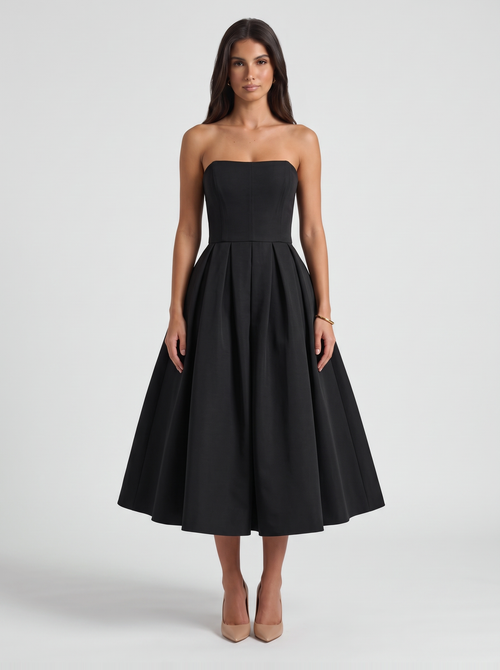 Apollonia Midi Dress - Black