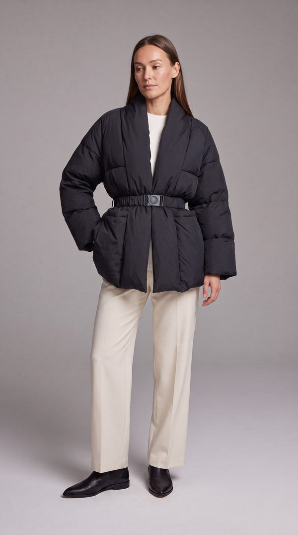 Avonlea Belted Quilted Puffer Coat
