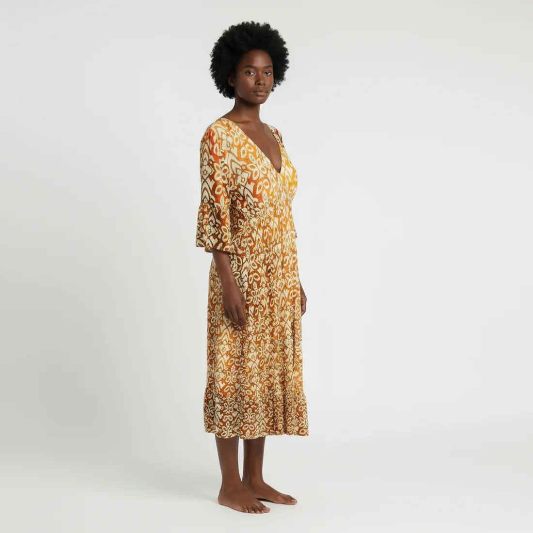 Cali Midi Dress - Yellow
