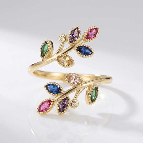 Caprice Leaf Wrap Ring
