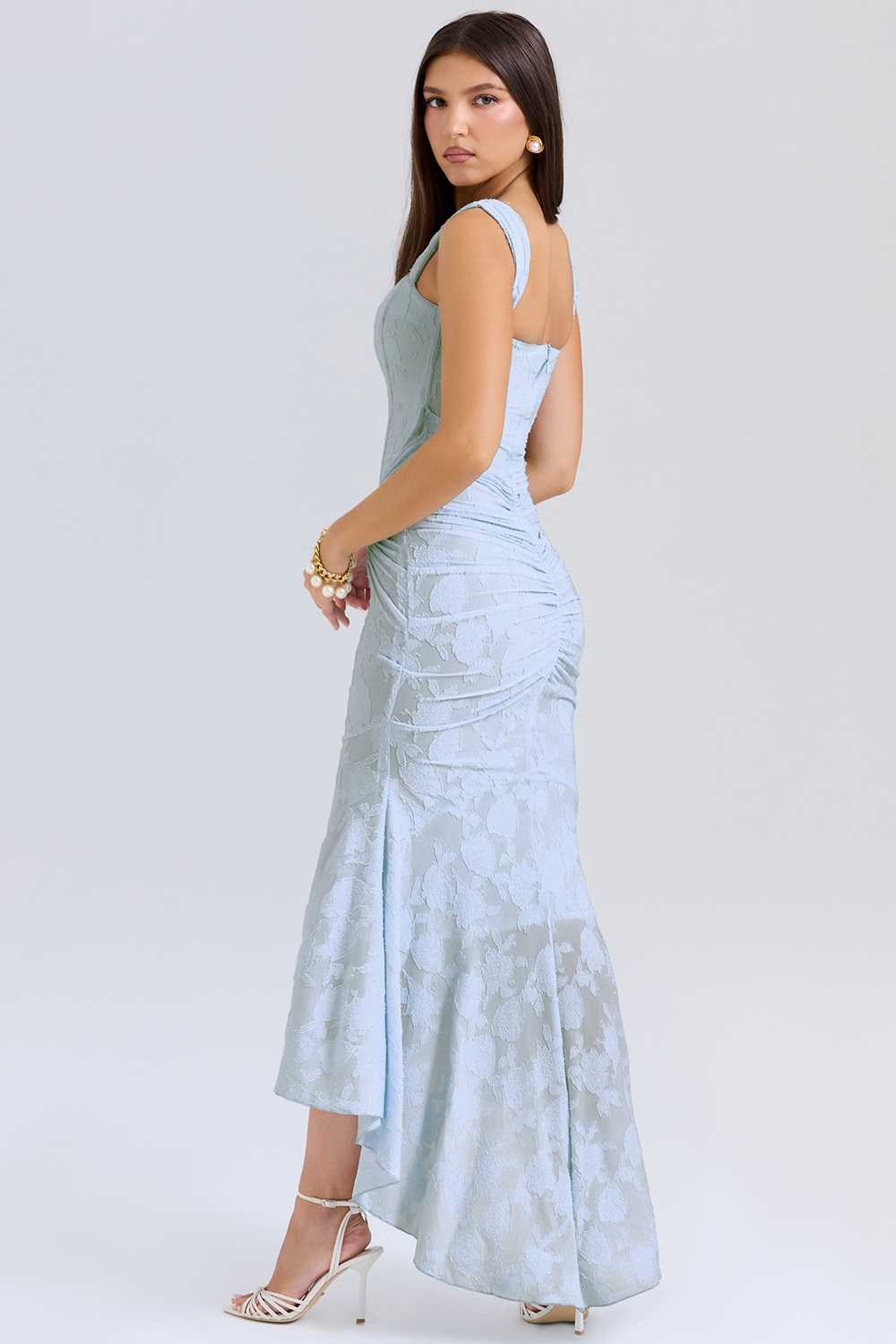white open back maxi dress Modal Halterneck Maxi Dress in White - S