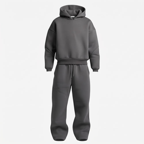 Cyrus Relaxed Hooded Tracksuit - Dark Gray