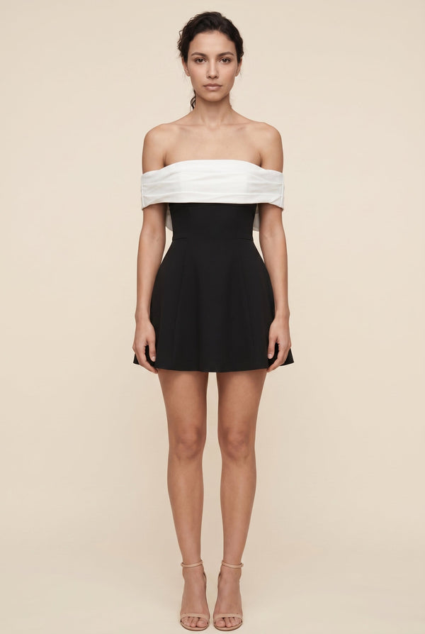 Daelyn Off-Shoulder Bow Mini Dress