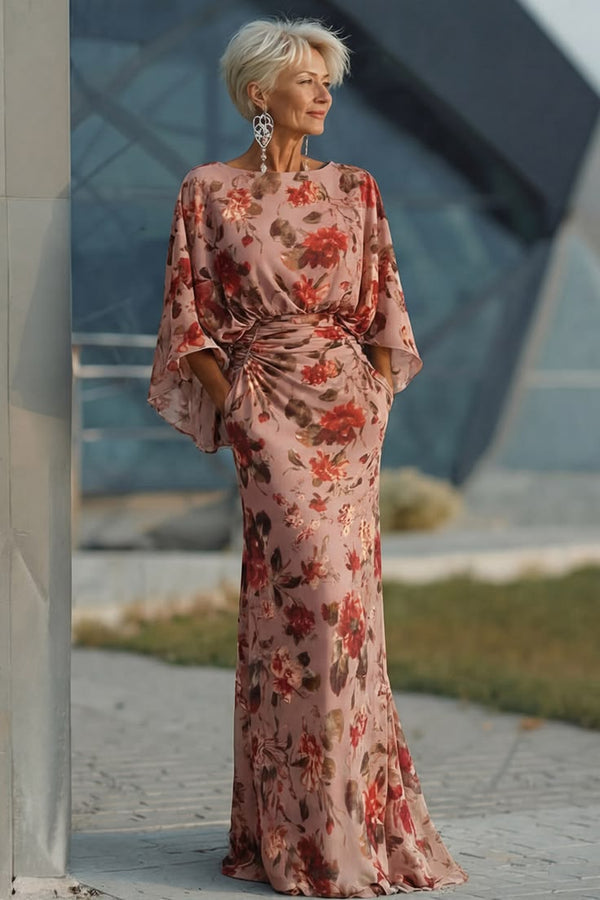 Davia Long-Sleeve Floral Maxi Dress