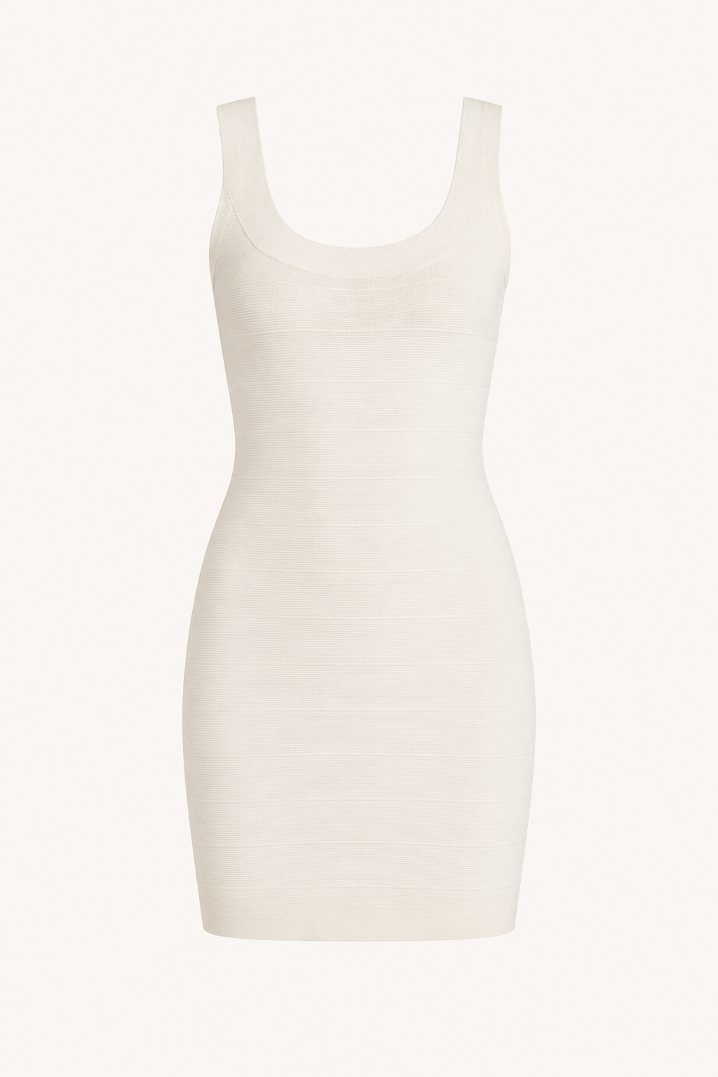 Eldora Scoop Neck Bandage Mini Dress - Ivory