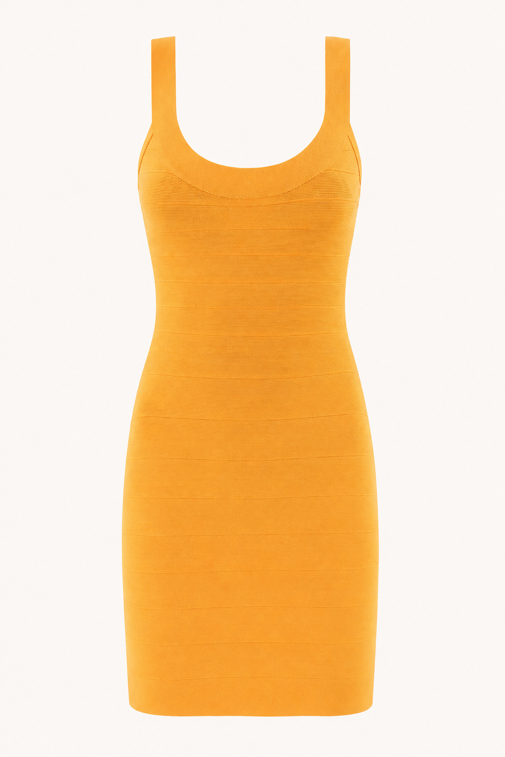 Eldora Scoop Neck Bandage Mini Dress - Marigold