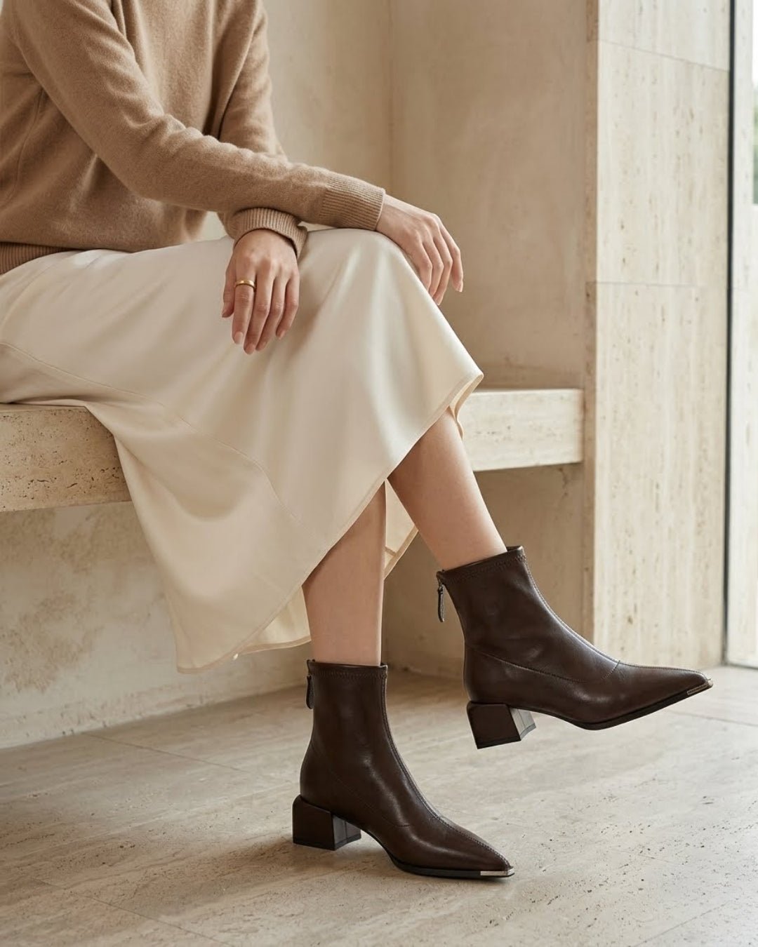 Eleanora Block-Heel Ankle Boots