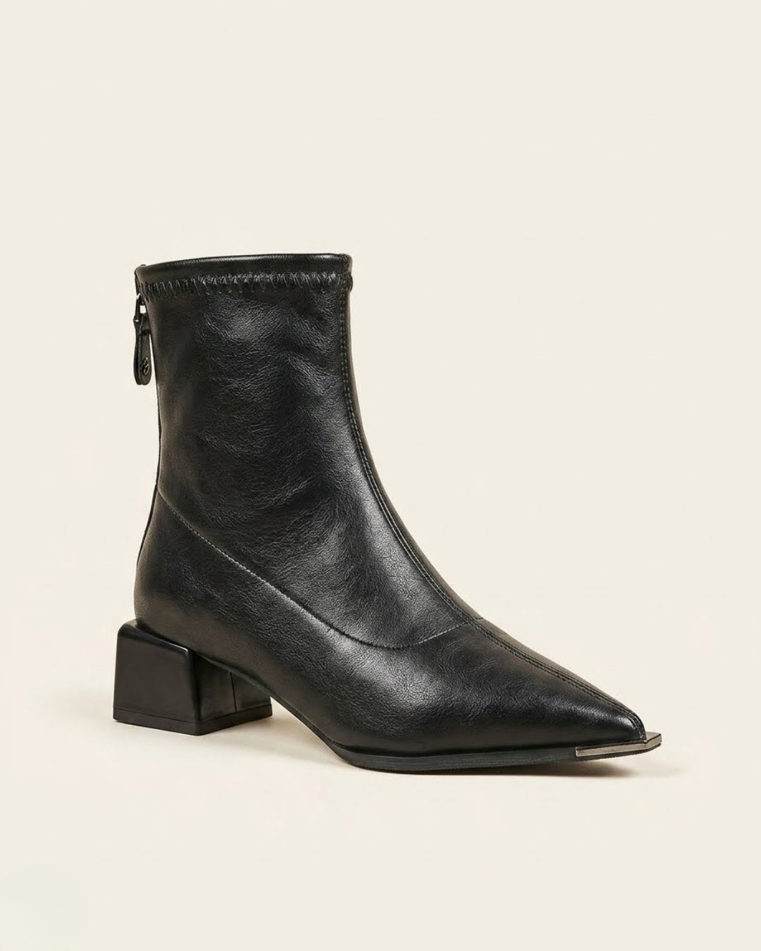 Eleanora Block-Heel Ankle Boots - Black