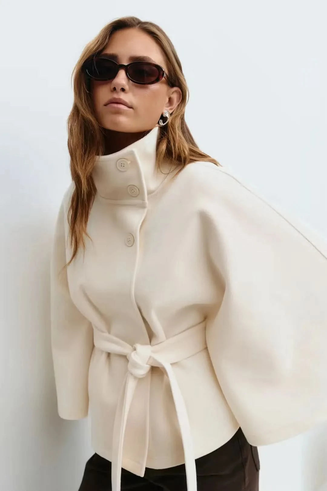 Elsie Belt Cape Jacket
