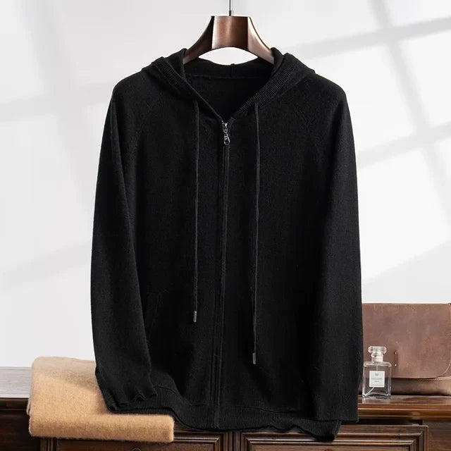 Enzo Hooded Zip Cardigan