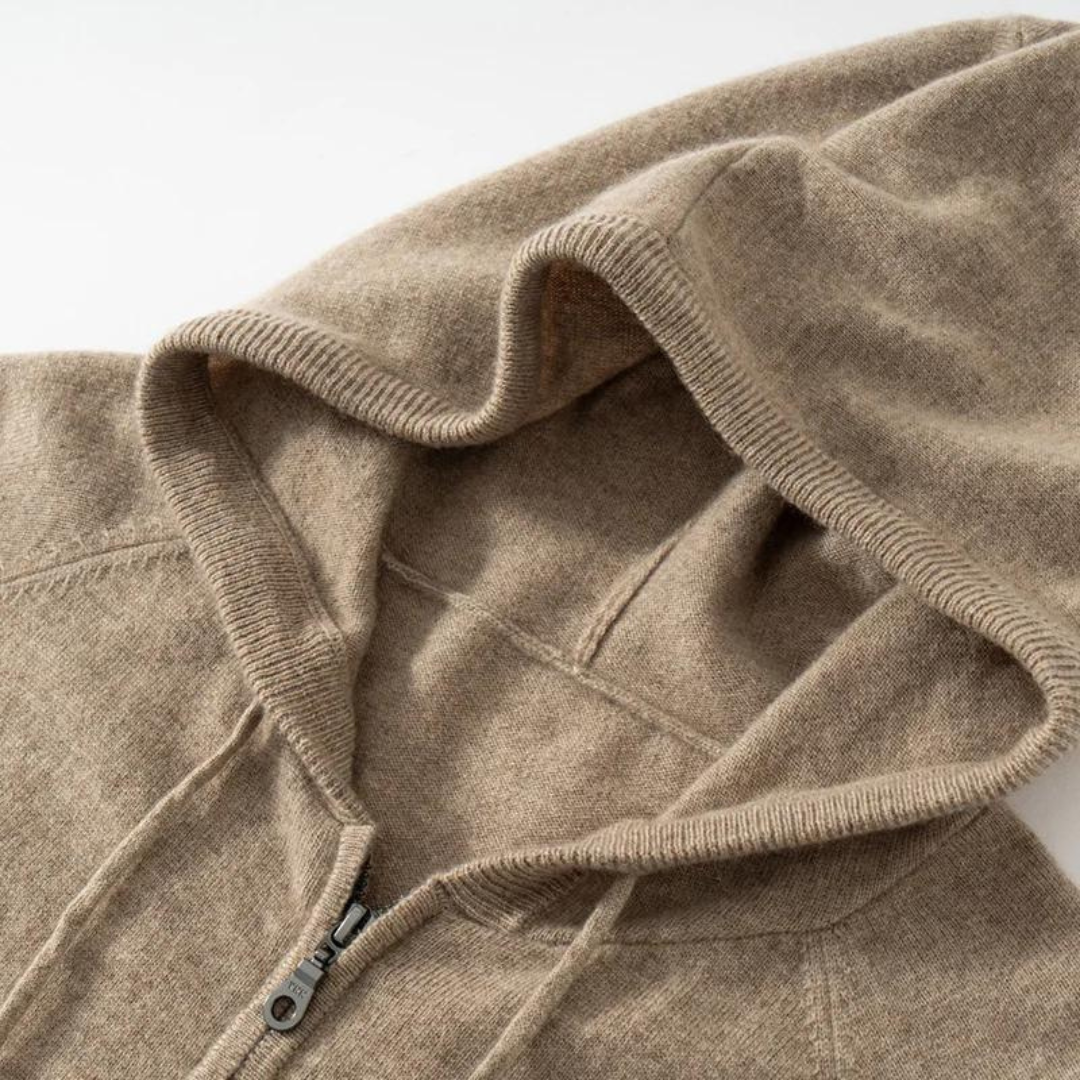 Enzo Hooded Zip Cardigan