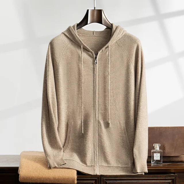 Enzo Hooded Zip Cardigan