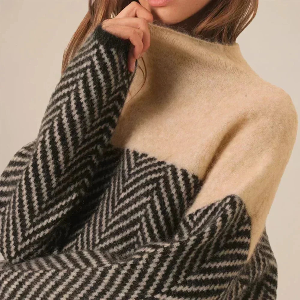 Esma Herringbone Knit Top