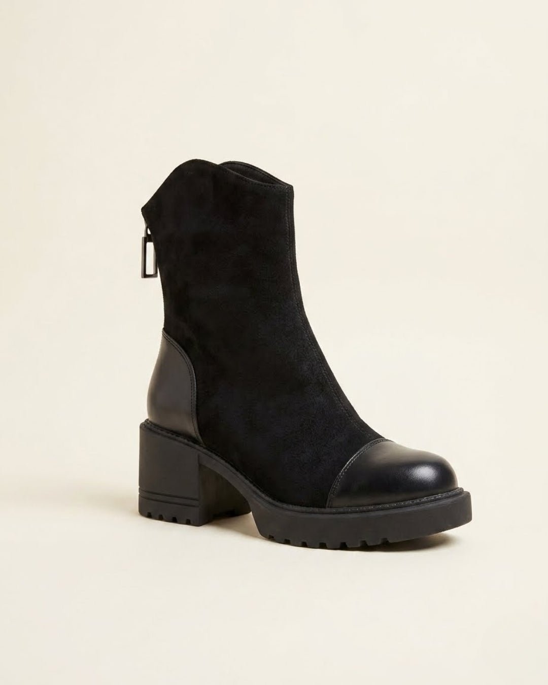 Eudora Suede Ankle Boots - Black