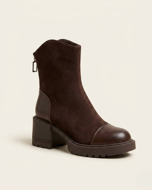 Eudora Suede Ankle Boots - Brown