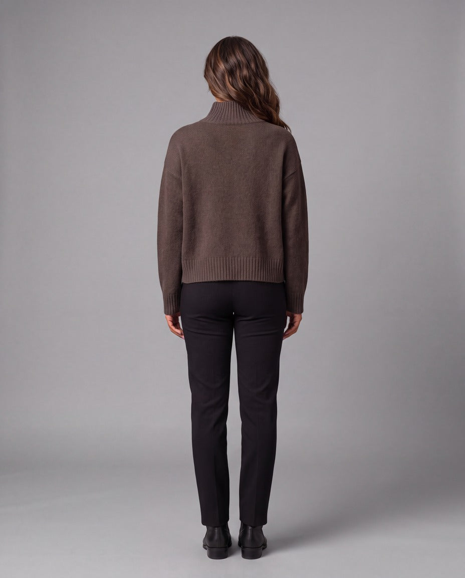 Fiammetta High-Neck Knit Top