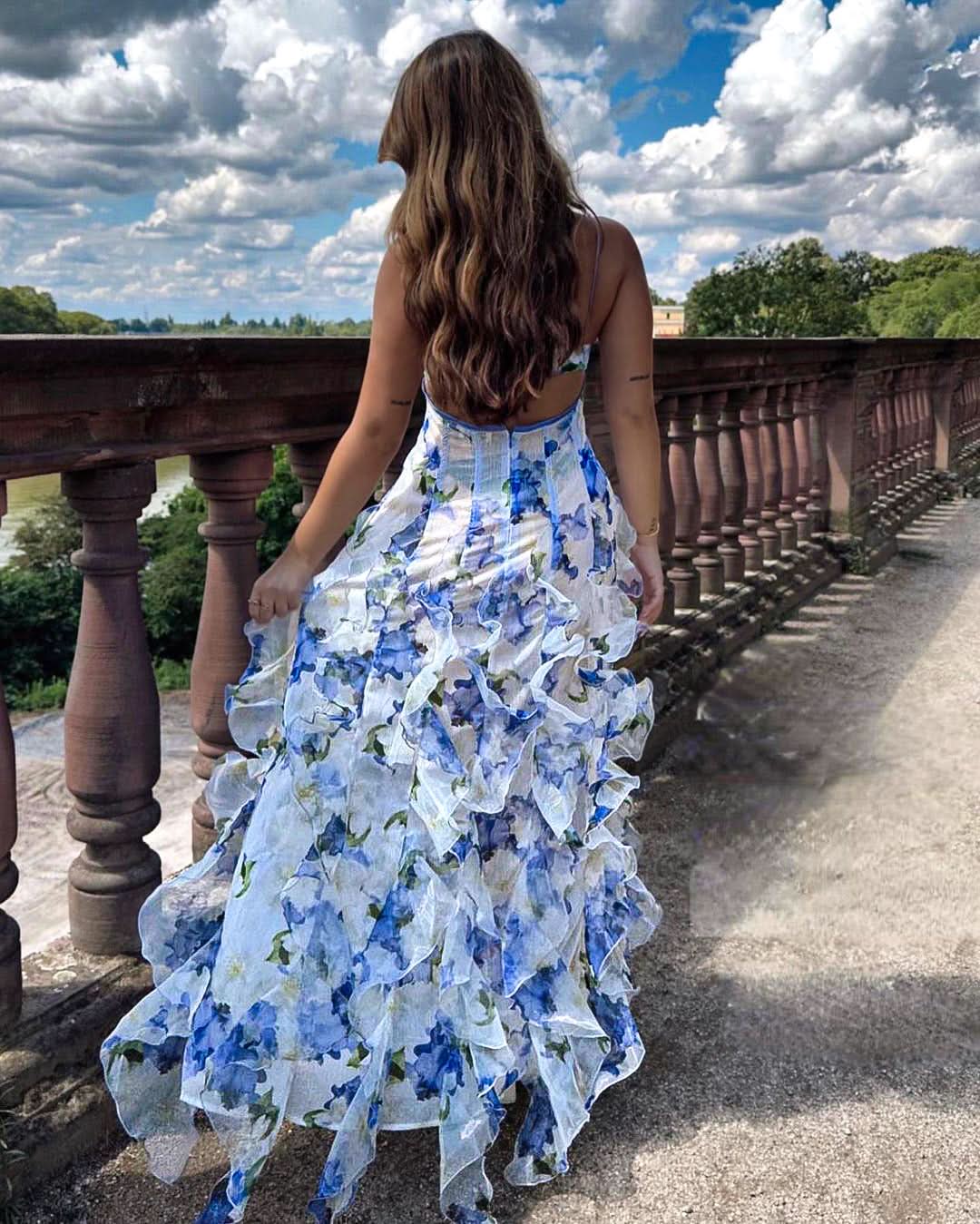 Gabriella Ruffle Maxi Dress