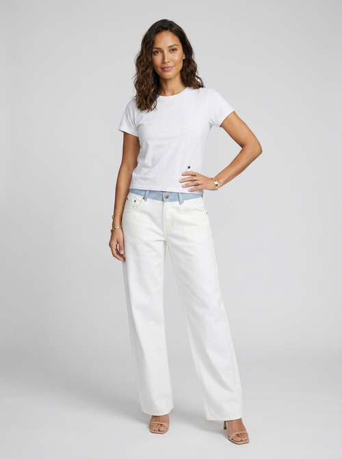 Golda Wide Leg Relaxed Jeans - White