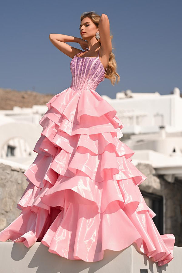 Gwyneth Tiered Ruffle Gown
