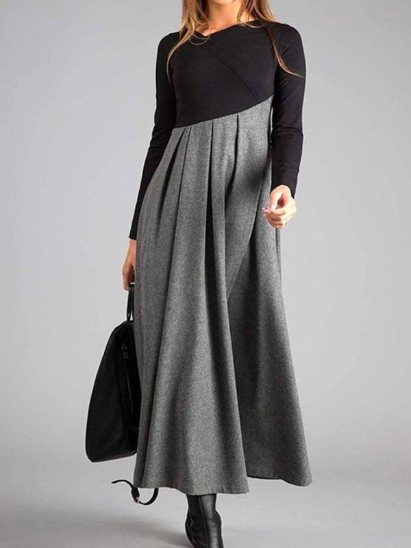 Isolina Two-Tone Maxi Dress